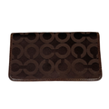 Coach Brown/Pink Op Art Checkbook Cover