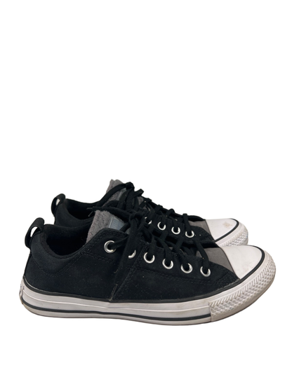 Converse Women's Black/Gray All Star Madison Sherpa Tongue Low Top Sneakers - 8
