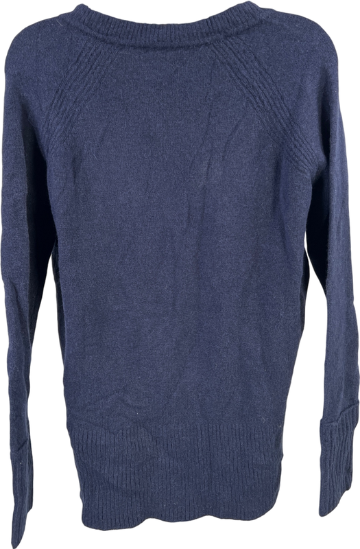 J.Crew Women’s Navy Blue Long Sleeve Wool V-Neck Pullover Sweater - XS image 2