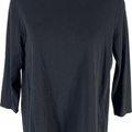 J.Jill Women’s Black 3/4 Sleeve Mock Neck T-Shirt - XS