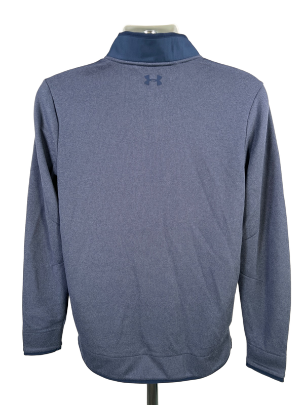 Under Armour Men's Blue Coldgear Long Sleeve Snap Quarter Button Jacket - M image 2