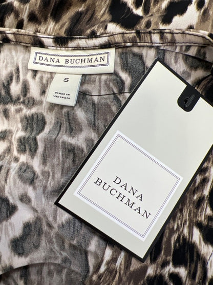 Dana Buchman Women's Brown Animal Print Sleeveless V-Neck Top - S image 3