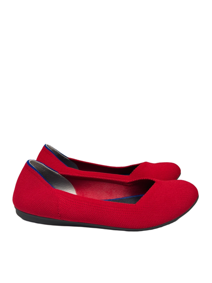 Rothy's Women's Red/Blue Knit Texture Breathable Slip On Flats - 8.5