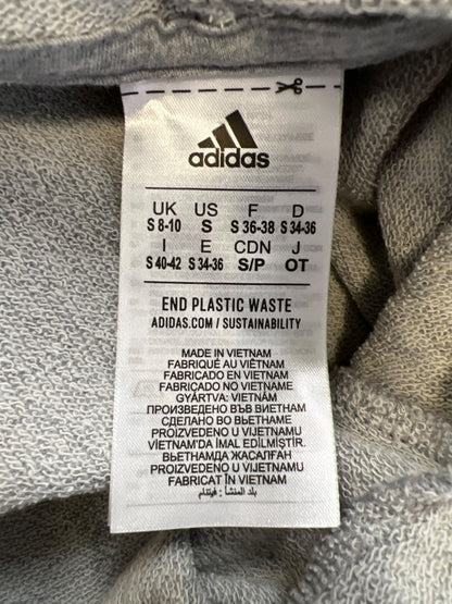 adidas Women's Gray Tiger Print Long Sleeve Pullover Terry Hoodie  Sweatshirt- S image 3