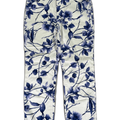 Chico's Women's Blue/White Floral So Slimming Girlfried Crop Pants - 17.77
