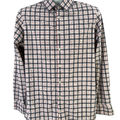 Mizzen Main Men's Blue/Red Plaid Long Sleeve Button Up Shirt - M