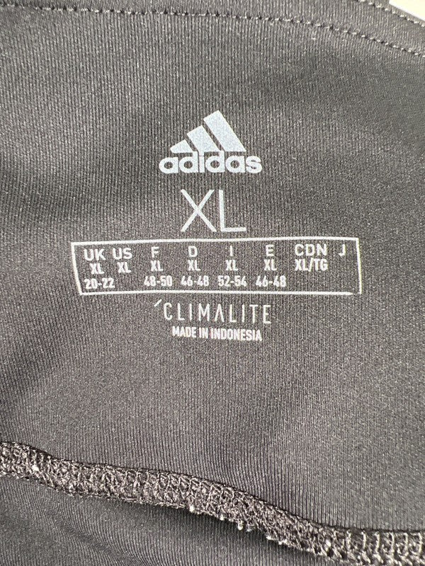 Adidas Women's Black/White Climalite 3 Stripe Full Length Tight Leggings - XL image 3