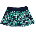 Tommy Bahama Women's Blue/Green Pull On Everyday Active Pleated Skort - L