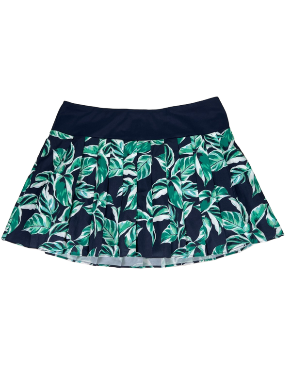 Tommy Bahama Women's Blue/Green Pull On Everyday Active Pleated Skort - L