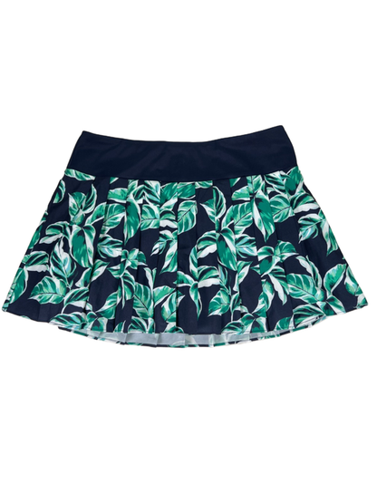 Tommy Bahama Women's Blue/Green Pull On Everyday Active Pleated Skort - L