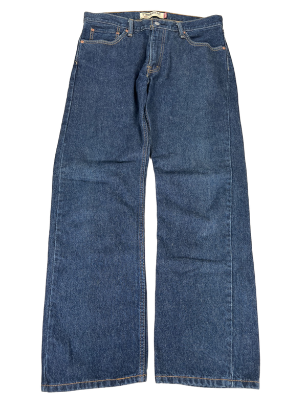 Levi’s Men’s Dark Wash 505 Straight Fit Denim Jeans - 34x32