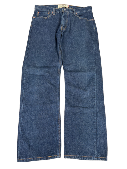 Levi’s Men’s Dark Wash 505 Straight Fit Denim Jeans - 34x32