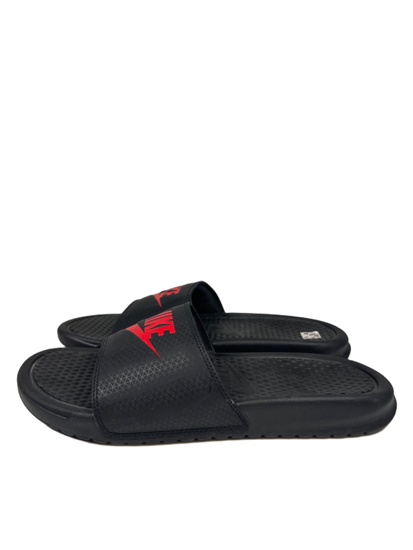 Nike Men's Black/Red Benassi JDI Slide On Sandals - 9 image 5