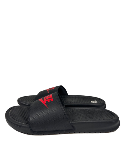 Nike Men's Black/Red Benassi JDI Slide On Sandals - 9 image 5
