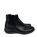 Prada Women's Black Leather Side Panel Pull On Chelsea Boots - 38/US 8