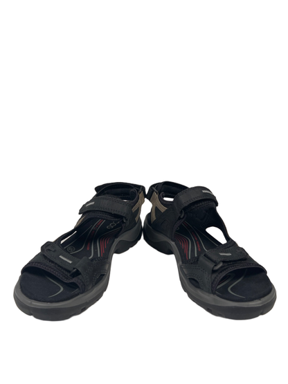 Ecco Women's Black/Taupe Yucatan Adjustable Strappy Slingback Sandals - 7 image 6