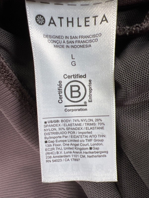Athleta Women's Purple/Mauve Venice High Rise Track Stripe Wide Leg Pants - L image 4