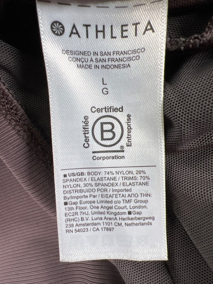 Athleta Women's Purple/Mauve Venice High Rise Track Stripe Wide Leg Pants - L image 4