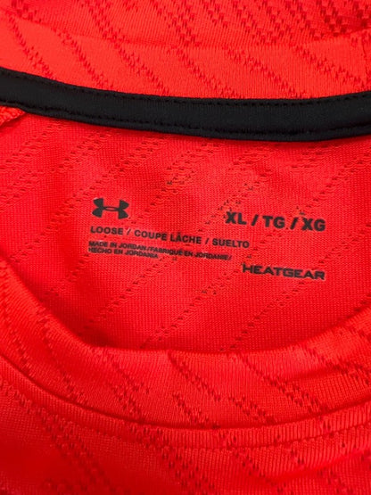 Under Armour Men's Red/Orange Breathable Short Sleeve Athletic Shirt - XL image 3