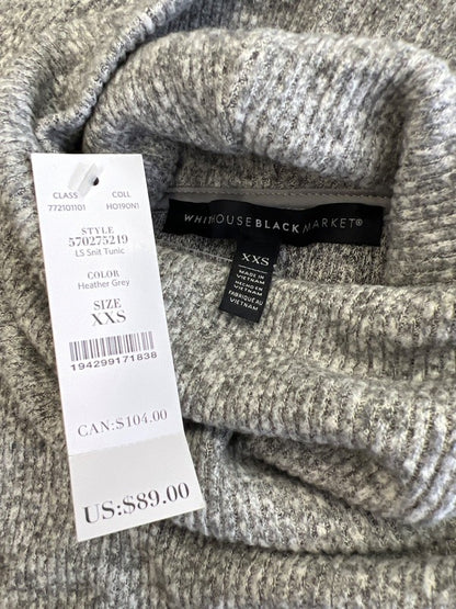 White House Black Market Women’s Gray Long Sleeve Tunic Sweater - XXS image 3