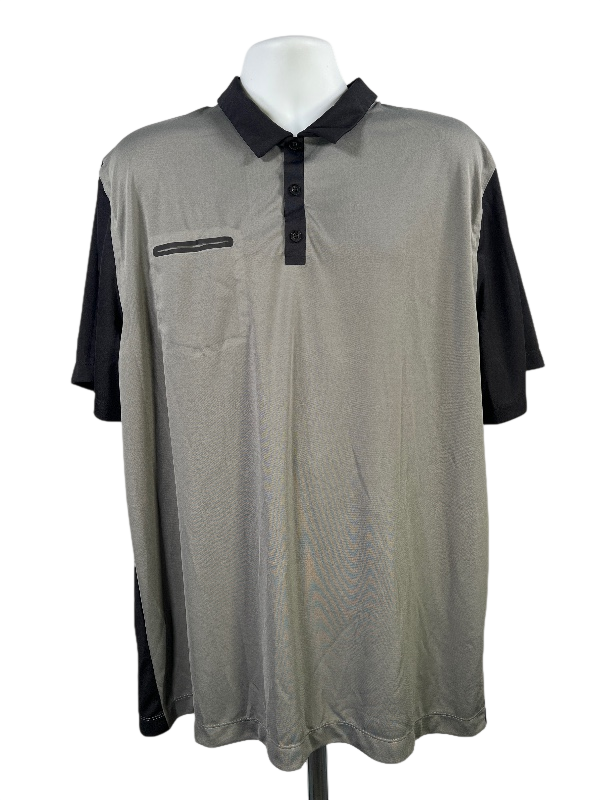 Nike Golf Men's Black/Gray Tour Performance Athletic Polo - XXL