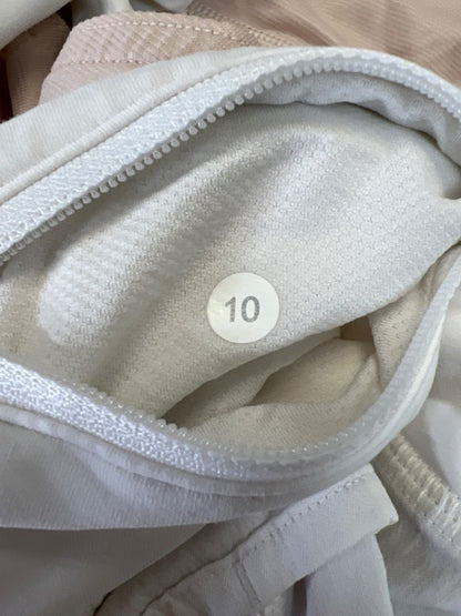 Lululemon Women's White Speed Pull On Lined Running Shorts - 10 image 3