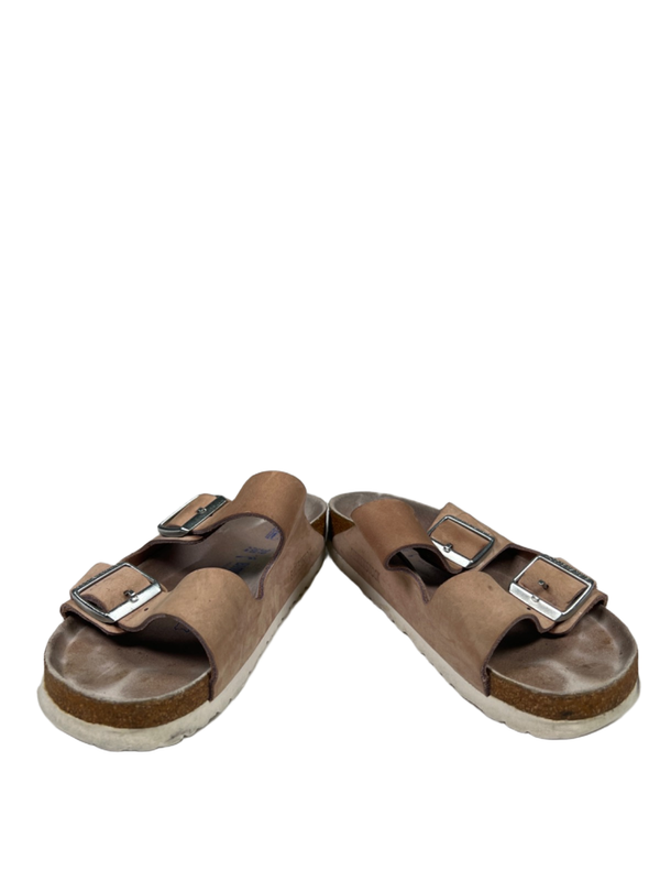 Birkenstock Unisex Tan/Beige Arizona Softbed Sandals - Women's 8 Narrow image 6