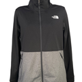 The North Face Women's Black/Gray Fleece Long Sleeve Zip Up Jacket - M