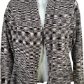 White House Black Market Women’s Black/White Open Cardigan Sweater - S