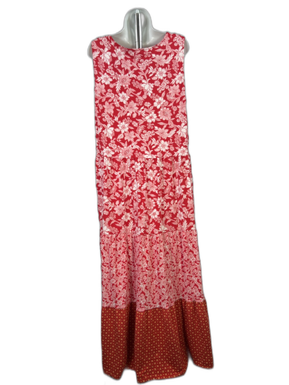 Lands End Women's Red Floral Sleeveless Maxi Dress - Plus 1X image 2