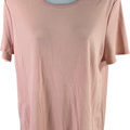 Halston Women’s Pink Short Sleeve Knit Asymmetrical T-Shirt - M