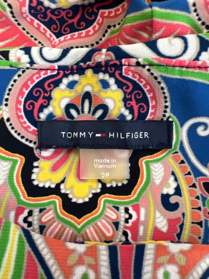 Tommy Hilfiger Women's Multicolor Paisley Sleeveless Mini Dress - 2 Petite image 3