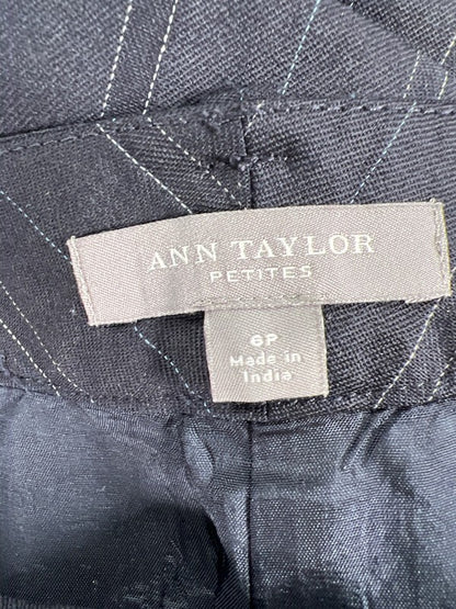 Ann Taylor Women's Black Pinstripe Dress Pants - 6P image 3