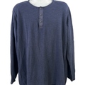 Nordstrom Men's Blue/Black Knit Quarter Button Long Sleeve Sweater - XXXL