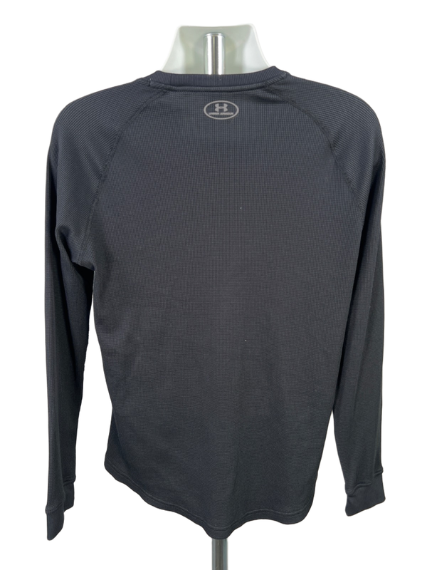 Under Armour Men's Black Waffle Crew Long Sleeve Shirt - M image 2