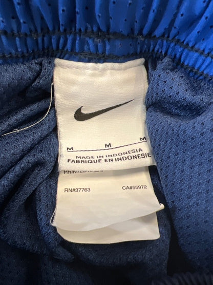 Nike Men's Blue Logo Vented Lined Athletic Swim Shorts - M image 3