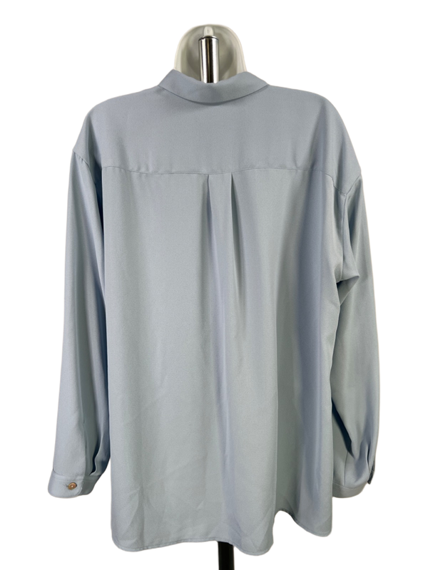 J.Jill Women's Blue Long Sleeve Button Up Blouse - L image 2