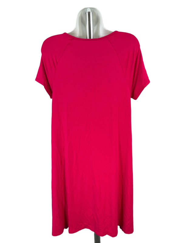 Old Navy Women's Pink Swing A-Line Flowy Short Sleeve Tee Shirt Dress - M image 2