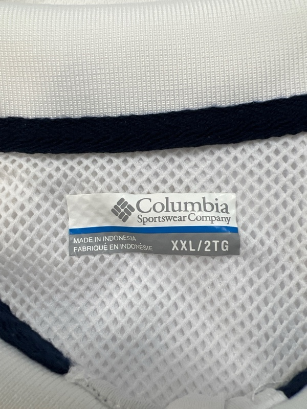 Columbia Men's White U of M Michigan PFG Omni-Shade Short Sleeve Polo - XXL image 3