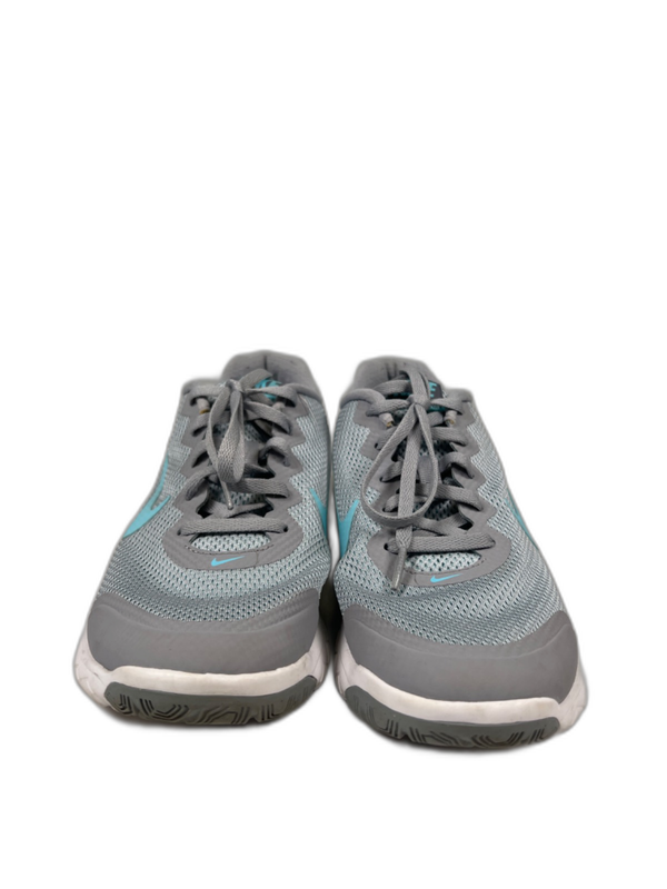 Nike Women's Gray/Blue Flex Eperience RN 4 Lace Up Athletic Shoes - 8.5 image 2