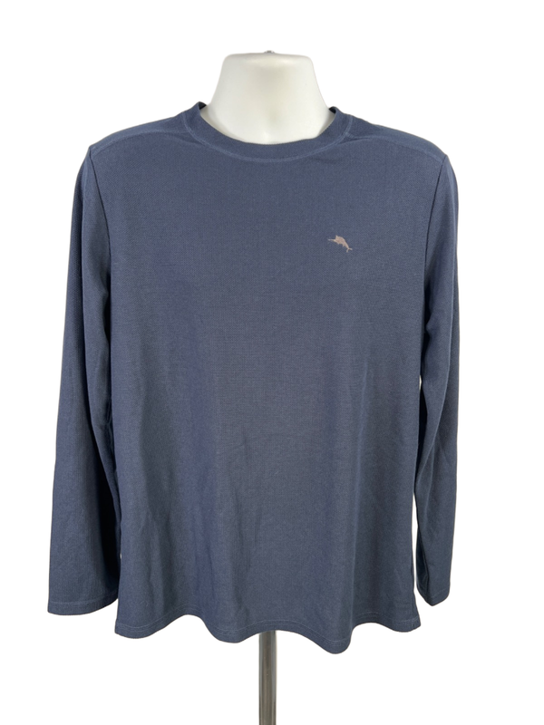 Tommy Bahama Men's Blue Relaxed Fit Lounge Relaxed Fit Shirt - M