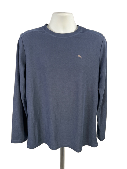 Tommy Bahama Men's Blue Relaxed Fit Lounge Relaxed Fit Shirt - M