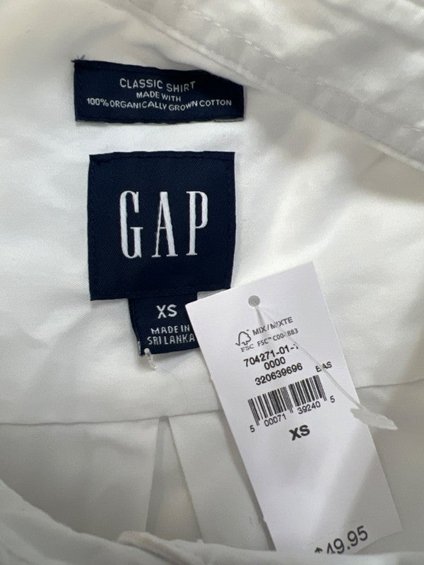 Gap Women's White Cotton Classic Long Sleeve Button Up Shirt - XS image 3