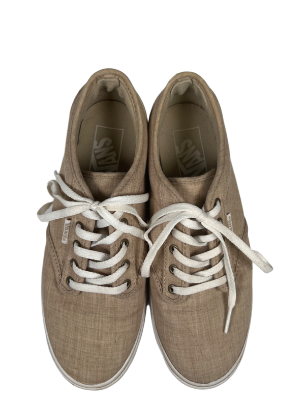 Vans Women's Tan Canvas Atwood Low Top Lace Up Sneakers - 6.5 image 3
