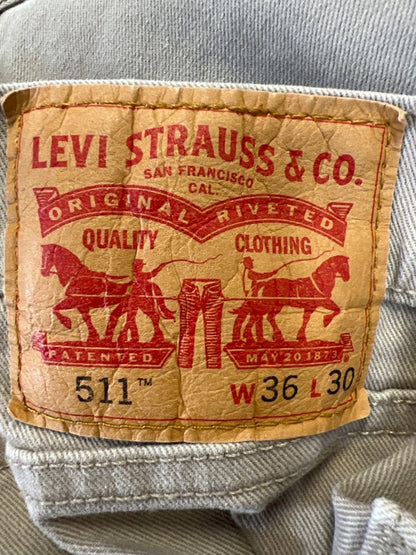 Levi's Men's Tan Twill 511 Slim Fit Pants - 36x30 image 3