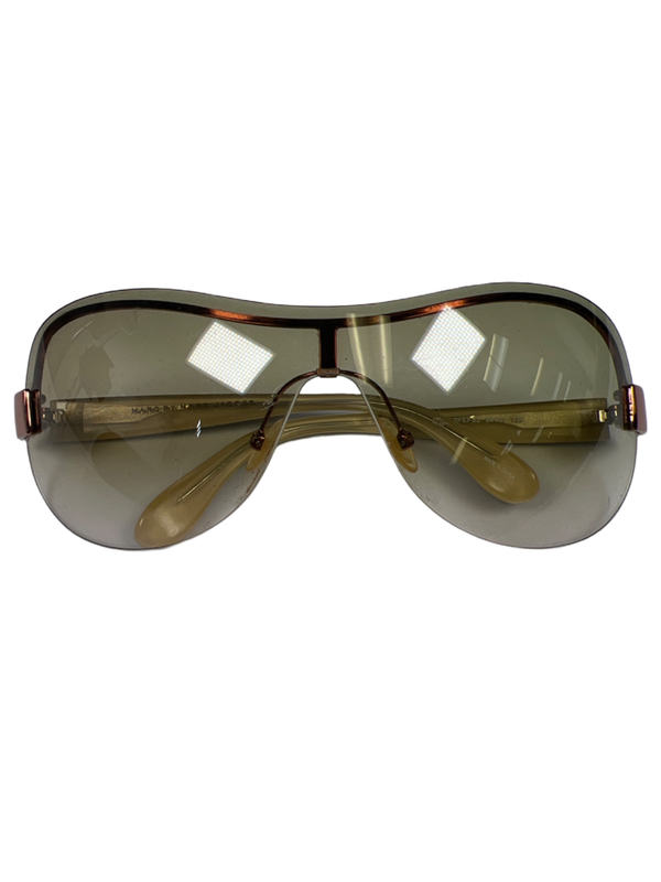 Marc by Marc Jacob Women's Brown Shield Aviator Sunglasses W/ Case image 2