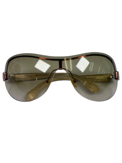 Marc by Marc Jacob Women's Brown Shield Aviator Sunglasses W/ Case image 2