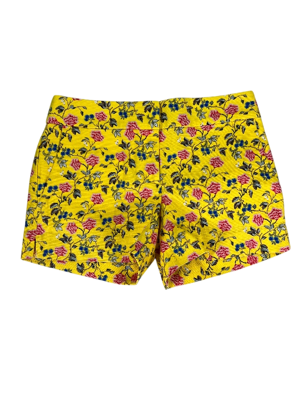 LOFT Women's Yellow Floral The Riviera 4in Shorts - 00