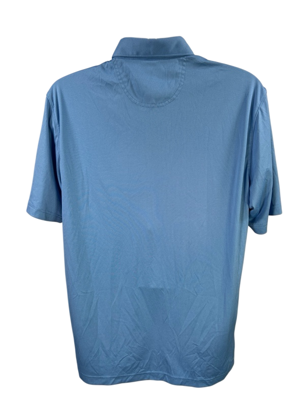 Greg Norman Men's Blue Short Sleeve Play Dry Athletic Golf Polo - L image 2