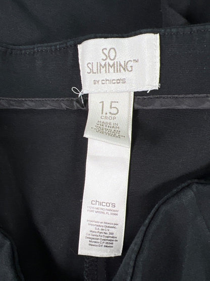 So Slimming by Chico's Women's Black Ankle Crop Dress Pants - 1.5/US 10 image 3